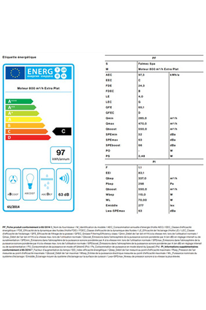 Hotte sans moteur Falmec Coralba3610