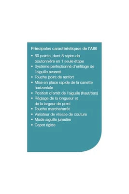 Machine à coudre Brother Innovis A80