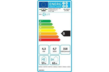 Climatiseur mobile Remko RKL 495 DC 4,3 kW jusqu'à 80m2 Blanc