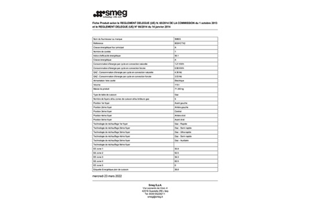 Piano de cuisson Smeg BG91CTX2