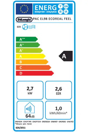 Climatiseur mobile Delonghi PAC EL98 ECO