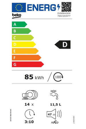 Lave-vaisselle Beko DVN06430W