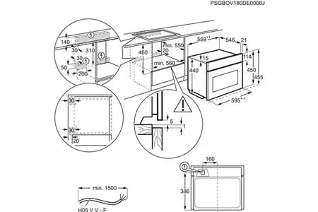 Micro-ondes + Gril Electrolux EVM8E08X Niche 45 cm