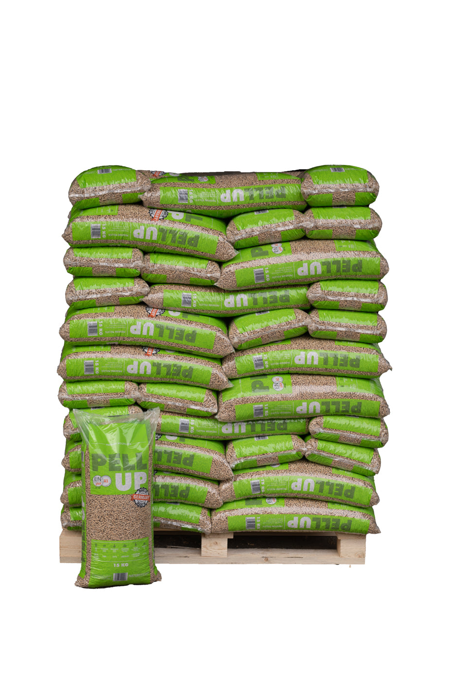 Granulés de bois PELL UP Palette de 66 sacs 15 Kg le sac