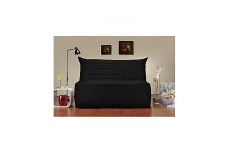Bz Bultex Comfort Banquette Bz 3 Places - Made In France - L 142 X P 101 Cm - Tissu Noir - Becci Bultex
