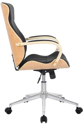Fauteuil De Bureau Clp Trading Clp Fauteuil De Bureau Melilla En Similicuir , Nature / Noir