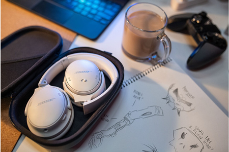 Casque Audio Bose Quietcomfort 45 Blanc Bluetooth À Réduction De Bruit Active