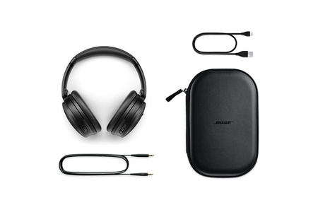 Casque Audio Bose Quietcomfort 45 Noir Bluetooth À Réduction De Bruit Active