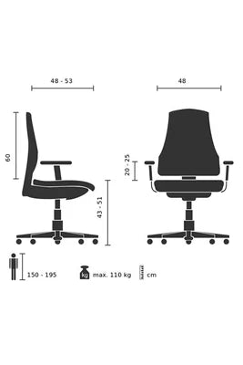 Fauteuil De Bureau Topstar Chaise De Bureau / Chaise Pivotante P91 Al.G3 Noir