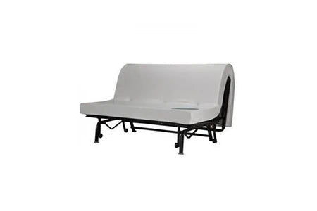 Bz Bultex Comfort Banquette Bz 3 Places - Made In France - L 142 X P 101 Cm - Tissu Noir - Becci Bultex