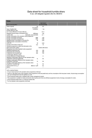 Sèche-linge Miele TCH 780 WP