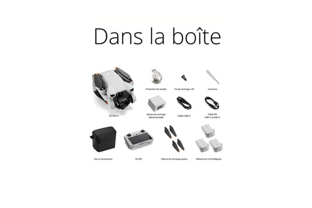 Drone Dji Mini 3 Fly More Combo Avec Radiocommande Smart Controller