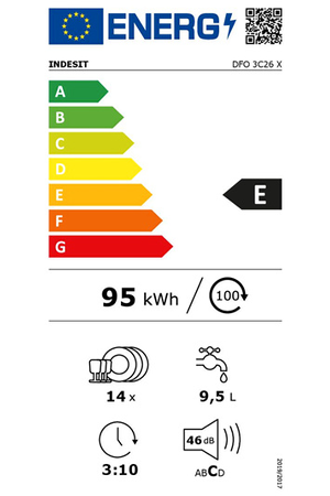 Lave-vaisselle Indesit DFO3C26X