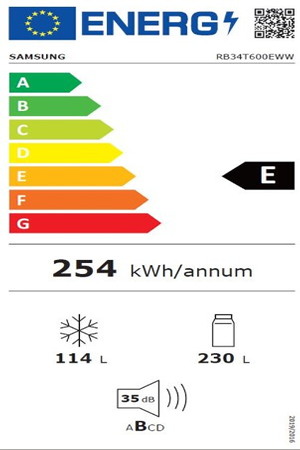 Refrigerateur congelateur en bas Samsung RB34T600EWW