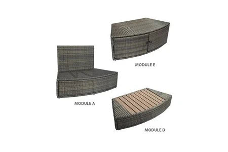 Spa gonflable France Sauna Ensemble de 3 modules a/d/e