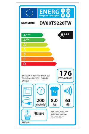 Sèche-linge Samsung DV80T5220TW