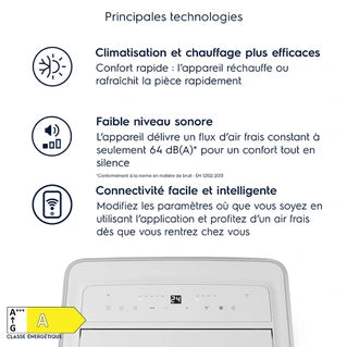 Climatiseur mobile Electrolux Climatiseur portable Comfort 600 EXP38U340HW