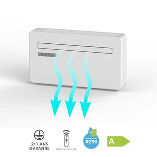 Climatiseur fixe Voltman - Climatiseur réversible KUB-E+ 2930W 10 000BTU 500 m³/h