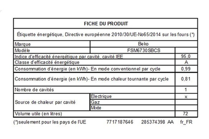 Cuisinière vitrocéramique Beko FSM6730SBCS Vapeur