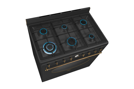 Piano de cuisson Smeg Coloniale 90CM Gaz Anthracite - CO96GMA9