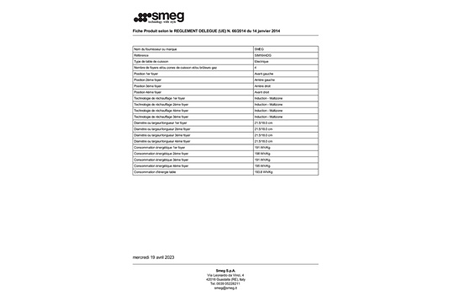 Plaque induction Smeg SIM1644DG