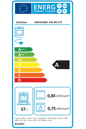 Cuisinière vitrocéramique Electrolux EKR524200K