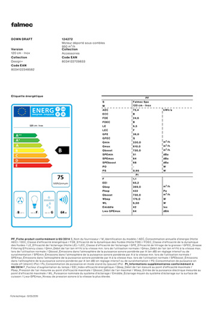 Hotte sans moteur Falmec CORDOWN3631