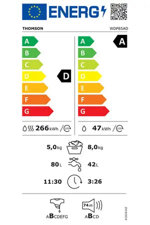 Lave-linge séchant Thomson WDP85AD