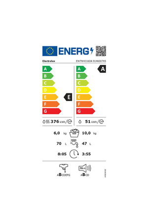 Lave-linge séchant Electrolux EW7W4316DA