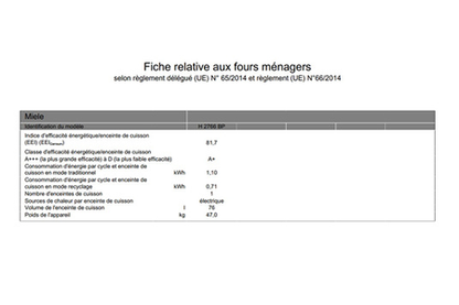 Four Miele H 2766 BP