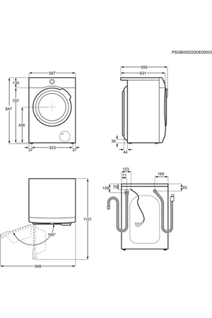 Lave-linge séchant Electrolux EW7W4316DA