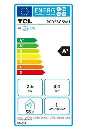 Climatiseur mobile Tcl P09F3CSW1