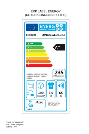 Sèche-linge Samsung DV80CGC0B0AE