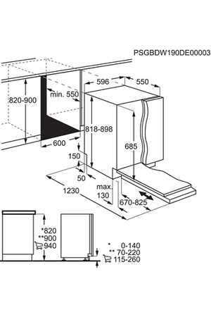 Lave-vaisselle Aeg FSK93717P - Encastrable 60CM
