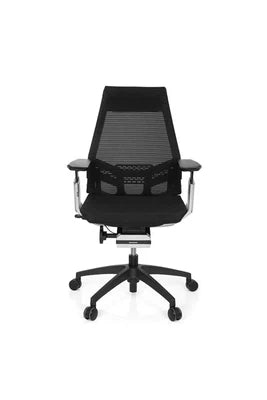 Fauteuil De Bureau Hjh Office Chaise De Bureau / Chaise Bureau Genidia Smart Black Cm Tissu Maille Noir Al Chrome