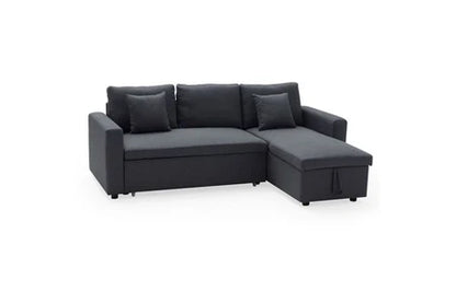 Canapé D'angle Happy Garden Canapé D'angle Convertible Clark 3 Places Gris Chiné