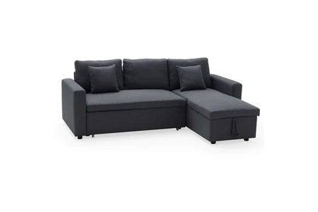 Canapé D'angle Happy Garden Canapé D'angle Convertible Clark 3 Places Gris Chiné