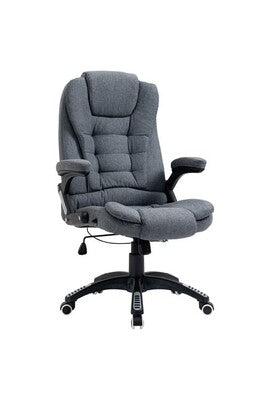 Fauteuil De Bureau Vinsetto Fauteuil De Bureau Direction Ergonomique Hauteur Réglable Dossier Inclinable Toile De Lin Gris Chiné
