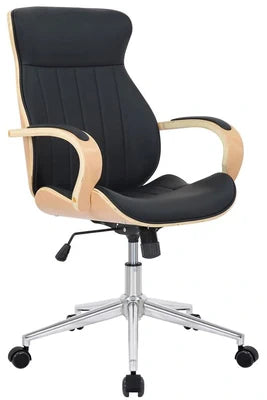 Fauteuil De Bureau Clp Trading Clp Fauteuil De Bureau Melilla En Similicuir , Nature / Noir