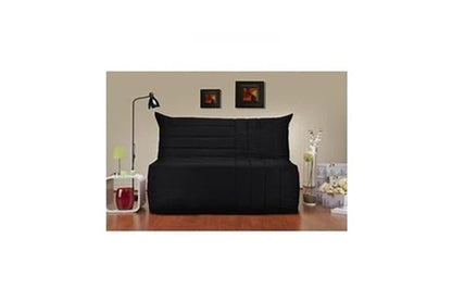 Bz Bultex Comfort Banquette Bz 3 Places - Made In France - L 142 X P 101 Cm - Tissu Noir - Becci Bultex