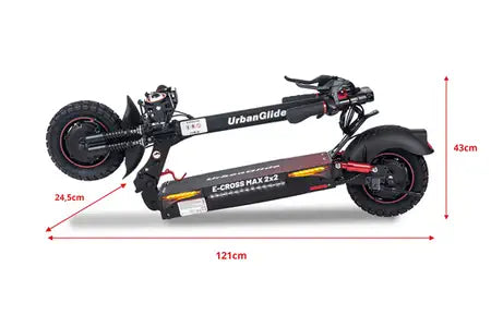 Trottinette Électrique Urbanglide Ecross Max 2x2 Double Moteur 17,5a