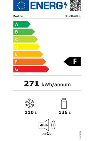 Refrigerateur congelateur en bas Proline PLC246WDSL