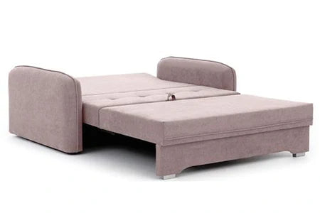 Canapé Droit Non Renseigné Petit Canapé Convertible Original Tissu Rose Lany 155 Cm