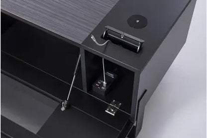 Meuble Tv Erard Meuble Naga 1400 Carbon + Trappe + Qi + Chargeur 4 Usb