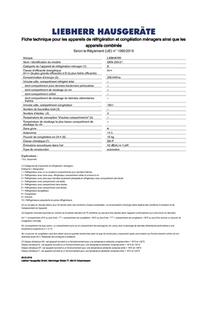 Congélateur armoire Liebherr GKN 230