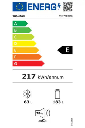 Refrigerateur congelateur en bas Thomson Encastrable TH178EBI38