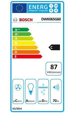Hotte décorative murale Bosch DWK065G60