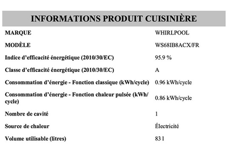 Cuisinière induction Whirlpool WS68IB8ACX/FR