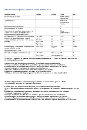 Cuisinière mixte Electrolux Inox EKM648522X