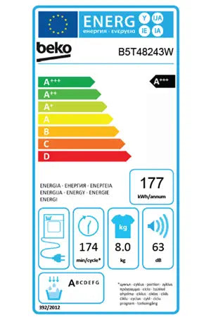 Sèche-linge Beko Ironfinish B5T48243W